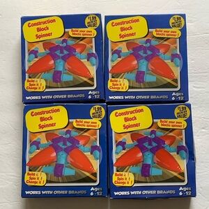 Grant & Bowman Construction Block Spinner Toys 4 Boxes New